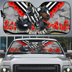 Personalised Collingwood Magpies ANZAC Auto Sun Shade Military Remembrance Australian Football Mascot Camouflage