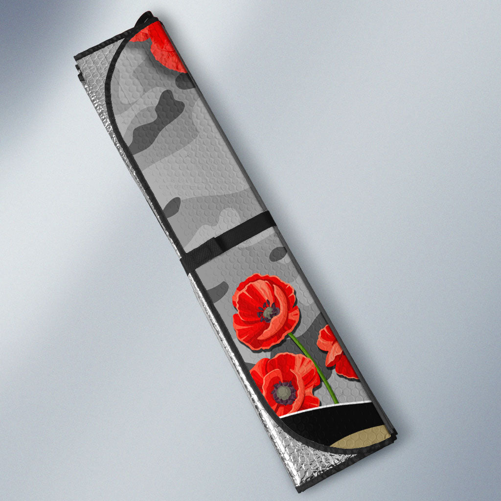 Personalised Collingwood Magpies ANZAC Auto Sun Shade Military Remembrance Australian Football Mascot Camouflage