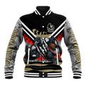 Personalised Collingwood Magpies ANZAC Baseball Jacket Military Remembrance Australian Football Mascot Camouflage