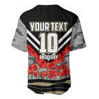 Personalised Collingwood Magpies ANZAC Baseball Jersey Military Remembrance Australian Football Mascot Camouflage