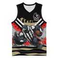 Personalised Collingwood Magpies ANZAC Basketball Jersey Military Remembrance Australian Football Mascot Camouflage