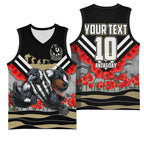 Personalised Collingwood Magpies ANZAC Basketball Jersey Military Remembrance Australian Football Mascot Camouflage