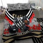 Personalised Collingwood Magpies ANZAC Bedding Set Military Remembrance Australian Football Mascot Camouflage