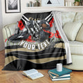 Personalised Collingwood Magpies ANZAC Blanket Military Remembrance Australian Football Mascot Camouflage