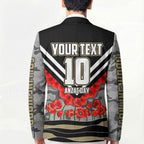 Personalised Collingwood Magpies ANZAC Blazer Military Remembrance Australian Football Mascot Camouflage
