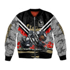 Personalised Collingwood Magpies ANZAC Bomber Jacket Military Remembrance Australian Football Mascot Camouflage