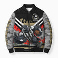 Personalised Collingwood Magpies ANZAC Bomber Puffer Jacket Military Remembrance Australian Football Mascot Camouflage