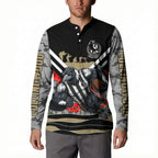 Personalised Collingwood Magpies ANZAC Button Sweatshirt Military Remembrance Australian Football Mascot Camouflage