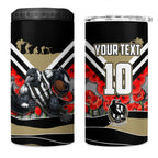 Personalised Collingwood Magpies ANZAC 4 in 1 Can Cooler Tumbler Military Remembrance Australian Football Mascot Camouflage