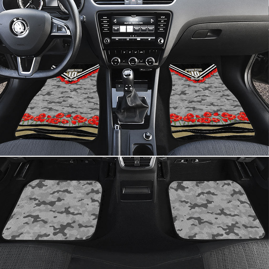 Personalised Collingwood Magpies ANZAC Car Mats Military Remembrance Australian Football Mascot Camouflage