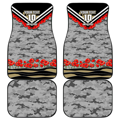 Personalised Collingwood Magpies ANZAC Car Mats Military Remembrance Australian Football Mascot Camouflage