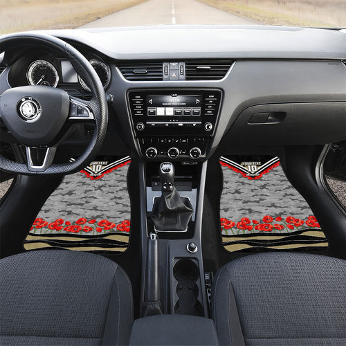 Personalised Collingwood Magpies ANZAC Car Mats Military Remembrance Australian Football Mascot Camouflage
