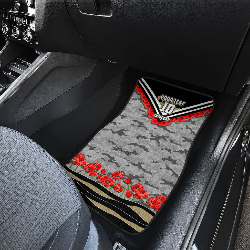 Personalised Collingwood Magpies ANZAC Car Mats Military Remembrance Australian Football Mascot Camouflage