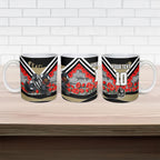 Personalised Collingwood Magpies ANZAC Ceramic Mug Military Remembrance Australian Football Mascot Camouflage