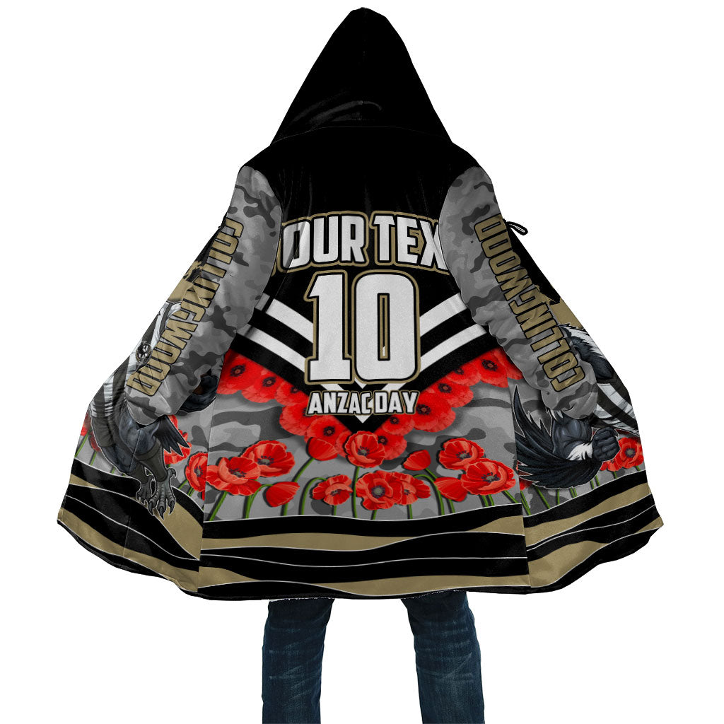 Personalised Collingwood Magpies ANZAC Cloak Military Remembrance Australian Football Mascot Camouflage
