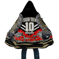 Personalised Collingwood Magpies ANZAC Cloak Military Remembrance Australian Football Mascot Camouflage