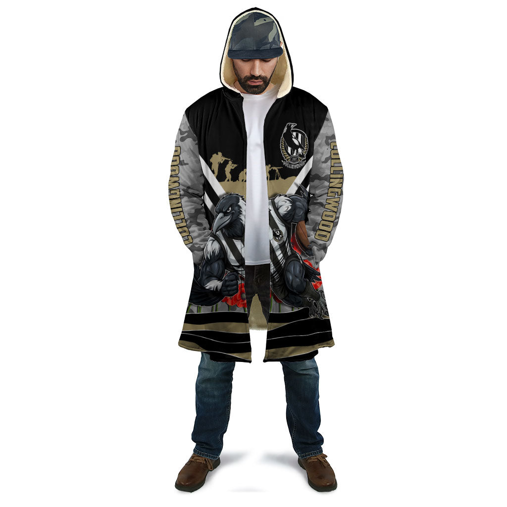 Personalised Collingwood Magpies ANZAC Cloak Military Remembrance Australian Football Mascot Camouflage