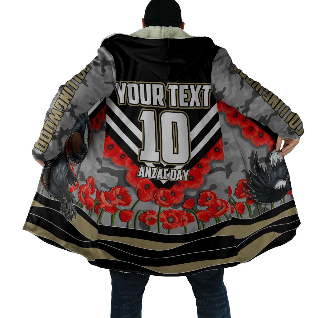 Personalised Collingwood Magpies ANZAC Cloak Military Remembrance Australian Football Mascot Camouflage