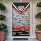 Personalised Collingwood Magpies ANZAC Door Cover Military Remembrance Australian Football Mascot Camouflage