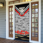 Personalised Collingwood Magpies ANZAC Door Cover Military Remembrance Australian Football Mascot Camouflage