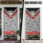 Personalised Collingwood Magpies ANZAC Door Cover Military Remembrance Australian Football Mascot Camouflage