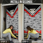 Personalised Collingwood Magpies ANZAC Door Cover Military Remembrance Australian Football Mascot Camouflage