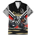 Personalised Collingwood Magpies ANZAC Family Matching Tank Maxi Dress and Hawaiian Shirt Military Remembrance Australian Football Mascot Camouflage