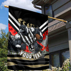 Personalised Collingwood Magpies ANZAC Garden Flag Military Remembrance Australian Football Mascot Camouflage