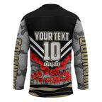 Personalised Collingwood Magpies ANZAC Hockey Jersey Military Remembrance Australian Football Mascot Camouflage