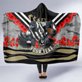 Personalised Collingwood Magpies ANZAC Hooded Blanket Military Remembrance Australian Football Mascot Camouflage