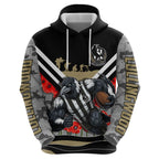 Personalised Collingwood Magpies ANZAC Hoodie Military Remembrance Australian Football Mascot Camouflage