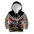 Personalised Collingwood Magpies ANZAC Kid Hoodie Military Remembrance Australian Football Mascot Camouflage