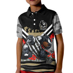 Personalised Collingwood Magpies ANZAC Kid Polo Shirt Military Remembrance Australian Football Mascot Camouflage