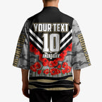 Personalised Collingwood Magpies ANZAC Kimono Military Remembrance Australian Football Mascot Camouflage