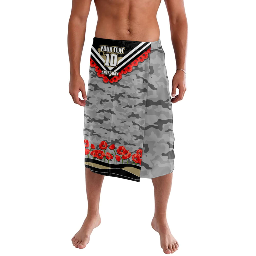 Personalised Collingwood Magpies ANZAC Lavalava Military Remembrance Australian Football Mascot Camouflage
