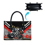 Personalised Collingwood Magpies ANZAC Leather Bag Military Remembrance Australian Football Mascot Camouflage