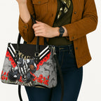 Personalised Collingwood Magpies ANZAC Leather Bag Military Remembrance Australian Football Mascot Camouflage