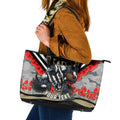 Personalised Collingwood Magpies ANZAC Leather Tote Bag Military Remembrance Australian Football Mascot Camouflage