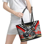 Personalised Collingwood Magpies ANZAC Leather Tote Bag Military Remembrance Australian Football Mascot Camouflage