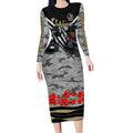 Personalised Collingwood Magpies ANZAC Long Sleeve Bodycon Dress Military Remembrance Australian Football Mascot Camouflage