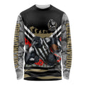Personalised Collingwood Magpies ANZAC Long Sleeve Shirt Military Remembrance Australian Football Mascot Camouflage