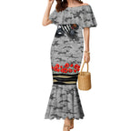 Personalised Collingwood Magpies ANZAC Mermaid Dress Military Remembrance Australian Football Mascot Camouflage