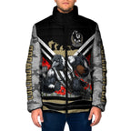 Personalised Collingwood Magpies ANZAC Padded Jacket Military Remembrance Australian Football Mascot Camouflage