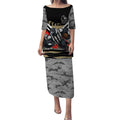 Personalised Collingwood Magpies ANZAC Puletasi Military Remembrance Australian Football Mascot Camouflage