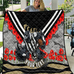 Personalised Collingwood Magpies ANZAC Quilt Military Remembrance Australian Football Mascot Camouflage