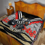 Personalised Collingwood Magpies ANZAC Quilt Military Remembrance Australian Football Mascot Camouflage
