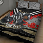 Personalised Collingwood Magpies ANZAC Quilt Bed Set Military Remembrance Australian Football Mascot Camouflage