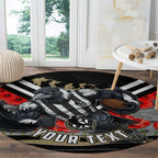Personalised Collingwood Magpies ANZAC Round Carpet Military Remembrance Australian Football Mascot Camouflage