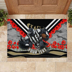 Personalised Collingwood Magpies ANZAC Rubber Doormat Military Remembrance Australian Football Mascot Camouflage