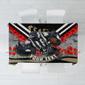 Personalised Collingwood Magpies ANZAC Tablecloth Military Remembrance Australian Football Mascot Camouflage